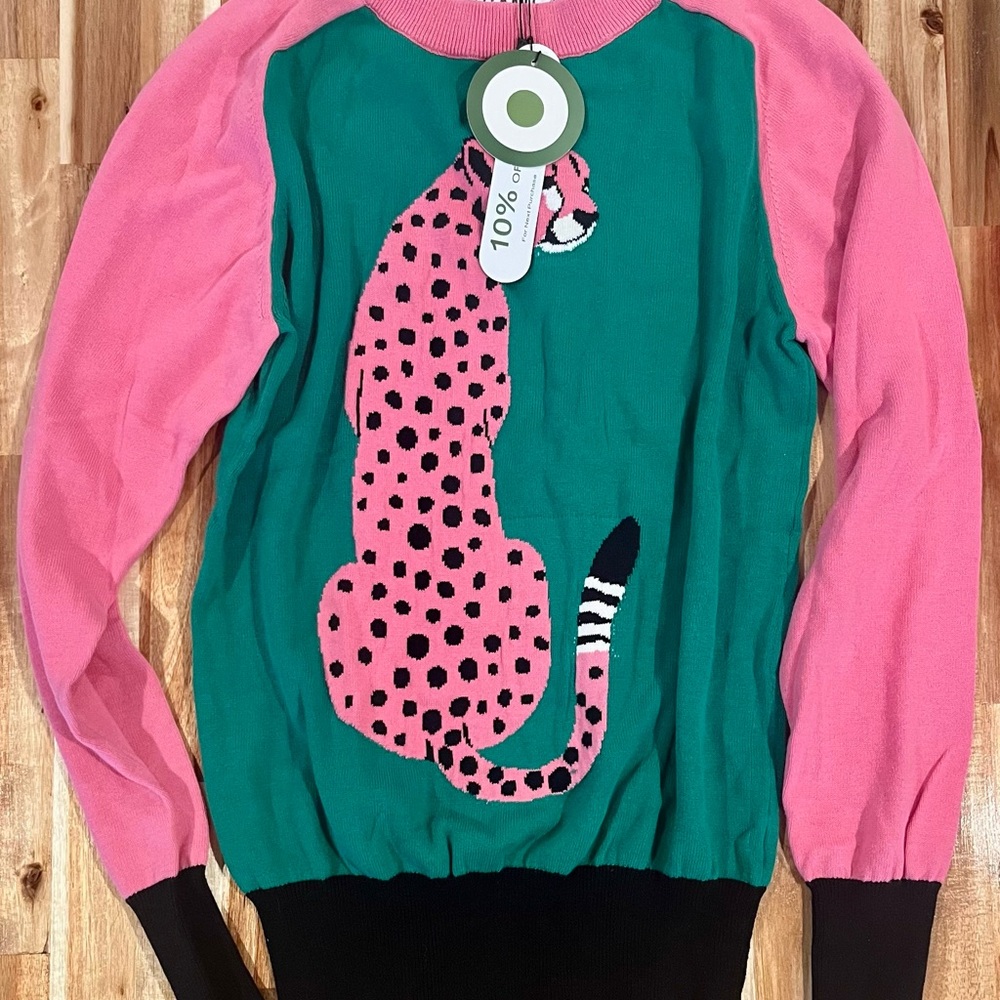 Oxknit Leopard/Cheetah Knit Sweater – Soft, Cozy & Colorful 🐈‍⬛